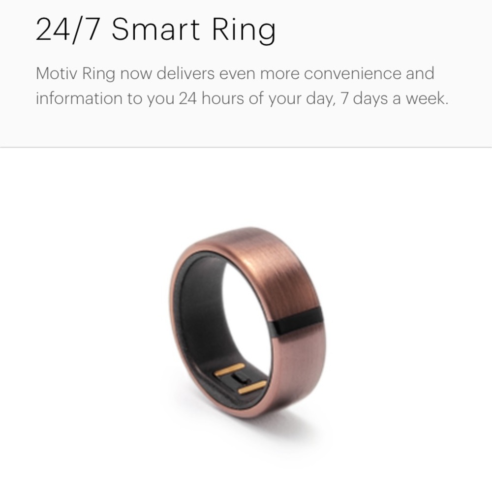 Motiv Fitness and Sleep Tracking Ring Rose Gold